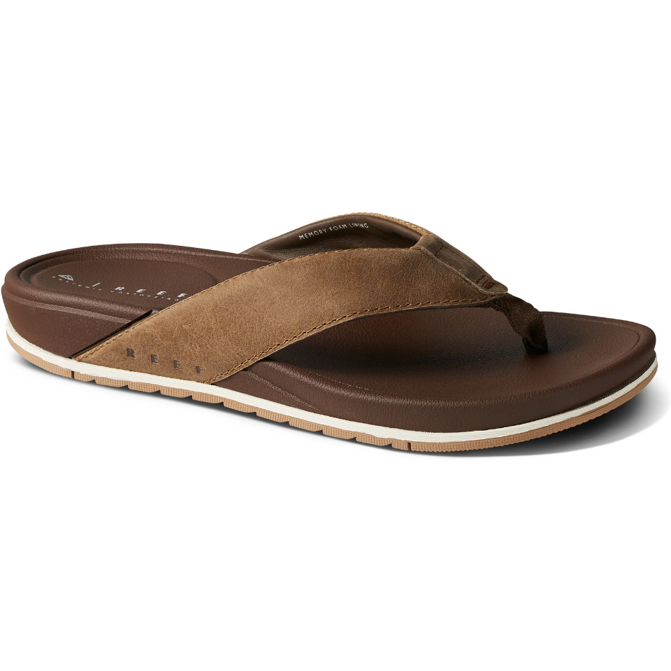 2026 Reef Hommes Coussin Bonzer Sandales En Cuir CJ5506 - Toffee